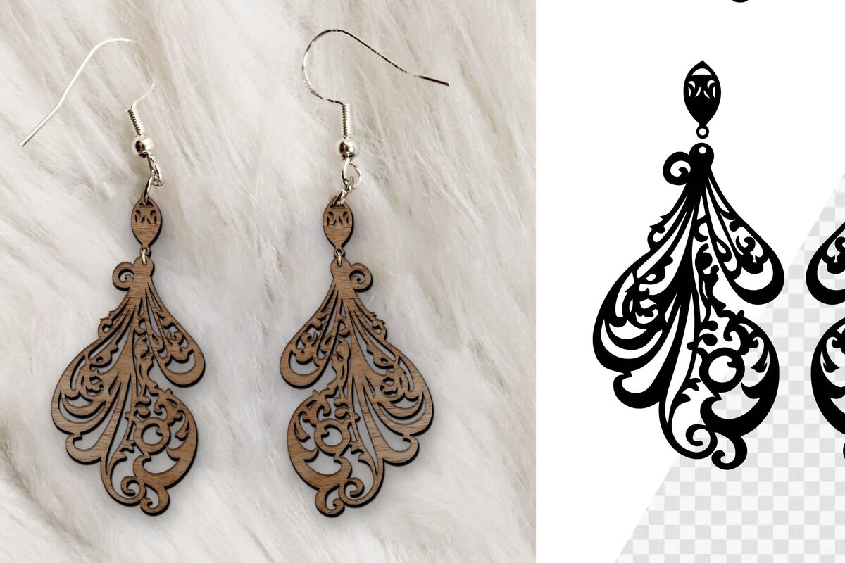 Intra απο ξύλο plywood 3mm-4mm πάχος - Σκουλαρίκια Laser cut. Σκουλαρίκια . Δίασταση 3x3 cm INTRAFABR-100944510