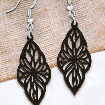 Intra απο ξύλο plywood 3mm-4mm πάχος - Σκουλαρίκια Laser cut. Σκουλαρίκια . Δίασταση 3x3 cm INTRAFABR-111022447 - Image 1