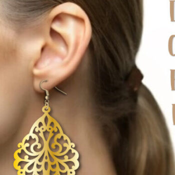 Intra απο ξύλο plywood 3mm-4mm πάχος - Σκουλαρίκια Laser Cut, Σκουλαρίκια Boho Δίασταση 3x3 cm INTRAFABR-100544721 - Image 3