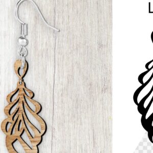 Intra απο ξύλο plywood 3mm-4mm πάχος - Σκουλαρίκια Laser cut. Σκουλαρίκια . Δίασταση 3x3 cm INTRAFABR-98285347