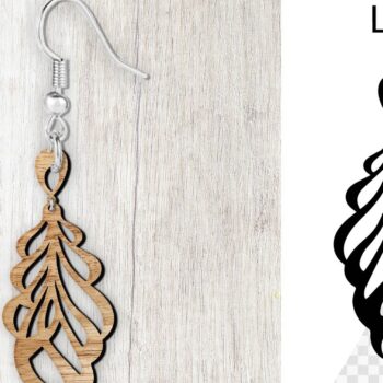 Intra απο ξύλο plywood 3mm-4mm πάχος - Σκουλαρίκια Laser cut. Σκουλαρίκια . Δίασταση 3x3 cm INTRAFABR-98285347 - Image 1