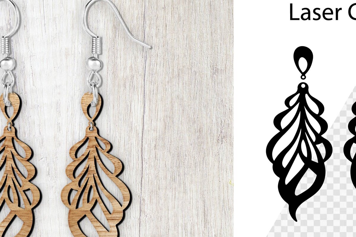 Intra απο ξύλο plywood 3mm-4mm πάχος - Σκουλαρίκια Laser cut. Σκουλαρίκια . Δίασταση 3x3 cm INTRAFABR-98285347