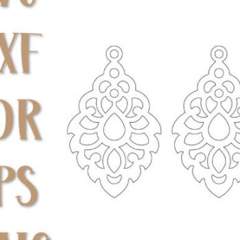 Intra απο ξύλο plywood 3mm-4mm πάχος - Σκουλαρίκια Laser Cut Files, Earrings  Δίασταση 3x3 cm INTRAFABR-98593443 - Image 2