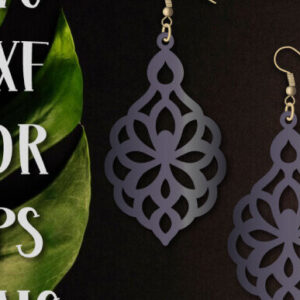 Intra απο ξύλο plywood 3mm-4mm πάχος - Σκουλαρίκια Laser Cut Files, Retro Design Δίασταση 3x3 cm INTRAFABR-99489866