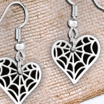 Intra απο ξύλο plywood 3mm-4mm πάχος - Σκουλαρίκια Laser cut. Σκουλαρίκια απόκριες. Δίασταση 3x3 cm INTRAFABR-104341509 - Image 1