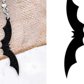 Intra απο ξύλο plywood 3mm-4mm πάχος - Σκουλαρίκια Laser cut. Σκουλαρίκια απόκριες. Δίασταση 3x3 cm INTRAFABR-105668959 - Image 1