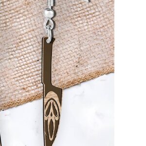 Intra απο ξύλο plywood 3mm-4mm πάχος - Σκουλαρίκια Laser cut. Αποκριάτικη  Δίασταση 3x3 cm INTRAFABR-104137281