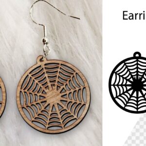 Intra απο ξύλο plywood 3mm-4mm πάχος - Σκουλαρίκια Laser cut. Αποκριάτικη  Δίασταση 3x3 cm INTRAFABR-100947654