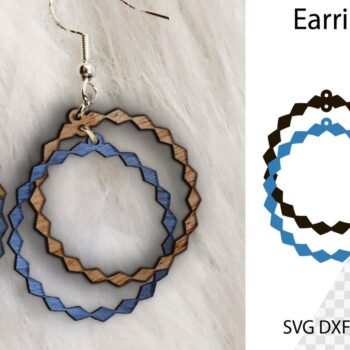 Intra απο ξύλο plywood 3mm-4mm πάχος - Σκουλαρίκια Laser cut. Σκουλαρίκια κομμένα με λέιζερ Δίασταση 3x3 cm INTRAFABR-100428488 - Image 1