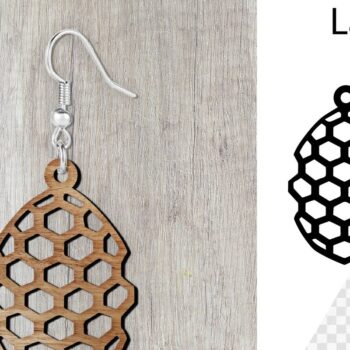 Intra απο ξύλο plywood 3mm-4mm πάχος - Σκουλαρίκια Laser cut. Σκουλαρίκια κομμένα με λέιζερ Δίασταση 3x3 cm INTRAFABR-97980274 - Image 1