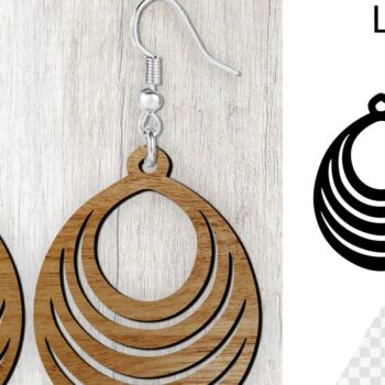 Intra απο ξύλο plywood 3mm-4mm πάχος - Σκουλαρίκια Laser cut. Σκουλαρίκια κομμένα με λέιζερ Δίασταση 3x3 cm INTRAFABR-98217802 - Image 1