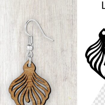 Intra απο ξύλο plywood 3mm-4mm πάχος - Σκουλαρίκια Laser cut. Σκουλαρίκια κομμένα με λέιζερ Δίασταση 3x3 cm INTRAFABR-98283485 - Image 1