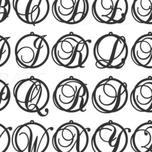 Intra απο ξύλο plywood 3mm-4mm πάχος - Σκουλαρίκια Laser Cut Monogram Letter  Δίασταση 3x3 cm INTRAFABR-90318305