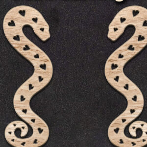 Intra απο ξύλο plywood 3mm-4mm πάχος - Σκουλαρίκια Laser cut. Snake Laser Cut. Δίασταση 3x3 cm INTRAFABR-112175822
