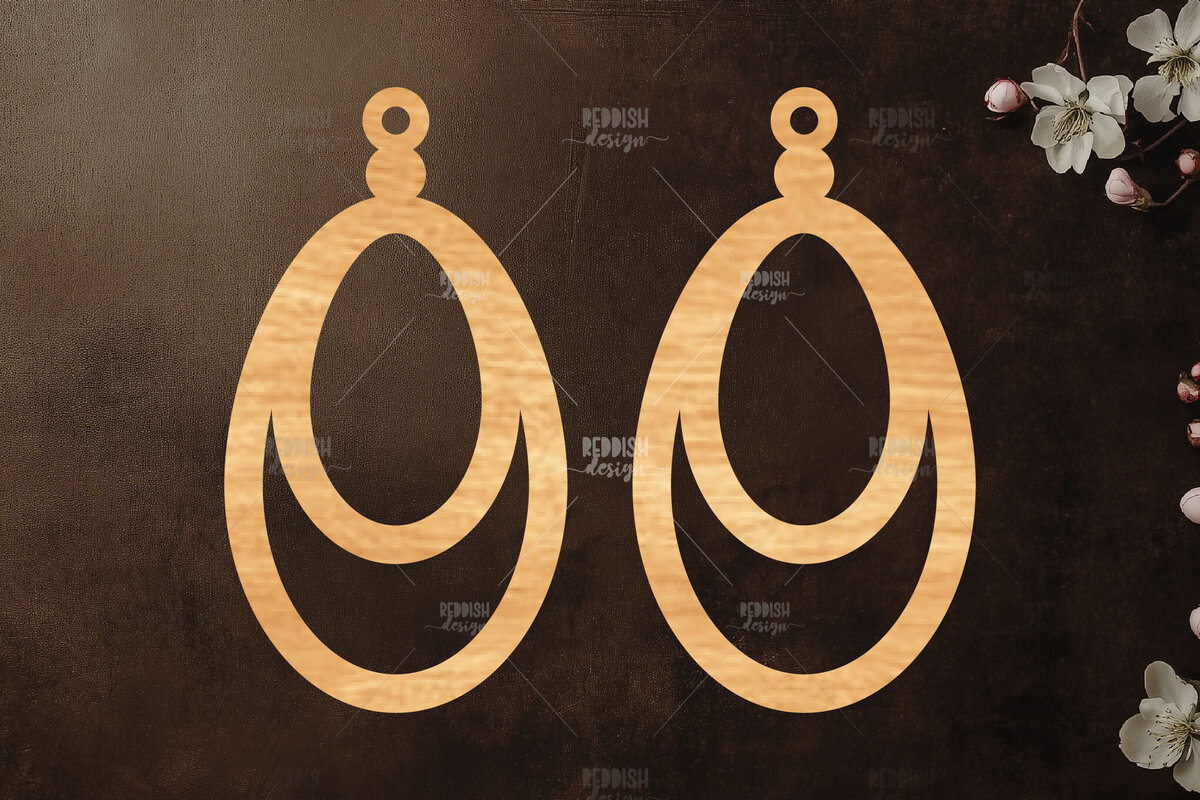 Intra απο ξύλο plywood 3mm-4mm πάχος - Σκουλαρίκια Laser Cut  Δίασταση 3x3 cm INTRAFABR-120476492