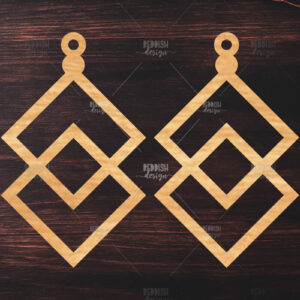 Intra απο ξύλο plywood 3mm-4mm πάχος - Σκουλαρίκια Laser Cut  Δίασταση 3x3 cm INTRAFABR-120476564