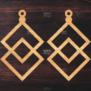 Intra απο ξύλο plywood 3mm-4mm πάχος - Σκουλαρίκια Laser Cut Δίασταση 3x3 cm INTRAFABR-120476564 - Image 1