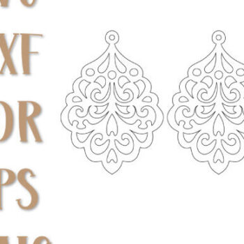 Intra απο ξύλο plywood 3mm-4mm πάχος - Σκουλαρίκια Laser Cut , Boho Σκουλαρίκια. Δίασταση 3x3 cm INTRAFABR-99491117 - Image 2