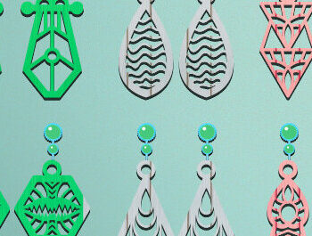 Intra απο ξύλο plywood 3mm-4mm πάχος - Σκουλαρίκια Laser Cut  Bundle Δίασταση 3x3 cm INTRAFABR-70105800 - Image 8