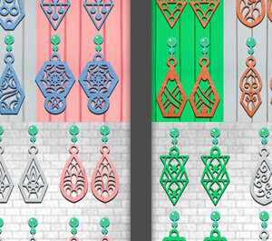 Intra απο ξύλο plywood 3mm-4mm πάχος - Σκουλαρίκια Laser Cut  Bundle Δίασταση 3x3 cm INTRAFABR-70105807