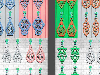 Intra απο ξύλο plywood 3mm-4mm πάχος - Σκουλαρίκια Laser Cut Bundle Δίασταση 3x3 cm INTRAFABR-70105807 - Image 1