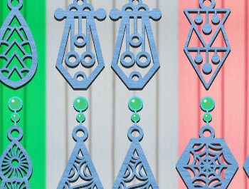 Intra απο ξύλο plywood 3mm-4mm πάχος - Σκουλαρίκια Laser Cut Bundle Δίασταση 3x3 cm INTRAFABR-70105807 - Image 8