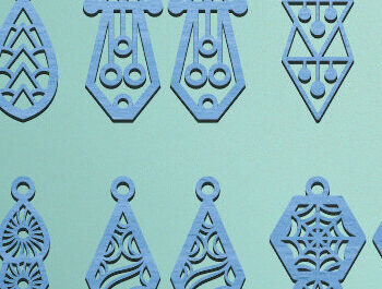 Intra απο ξύλο plywood 3mm-4mm πάχος - Σκουλαρίκια Laser Cut Bundle Δίασταση 3x3 cm INTRAFABR-70105807 - Image 9