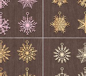 Intra απο ξύλο plywood 3mm-4mm πάχος - Σκουλαρίκια Laser Cut  Bundle Δίασταση 3x3 cm INTRAFABR-73558593