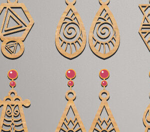 Intra απο ξύλο plywood 3mm-4mm πάχος - Σκουλαρίκια Laser Cut  Δίασταση 3x3 cm INTRAFABR-67788802