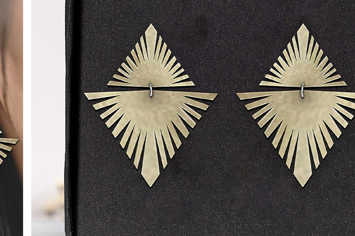 Intra απο ξύλο plywood 3mm-4mm πάχος - Σκουλαρίκια Laser cut. Σκουλαρίκια Teadrop  Δίασταση 3x3 cm INTRAFABR-112646177