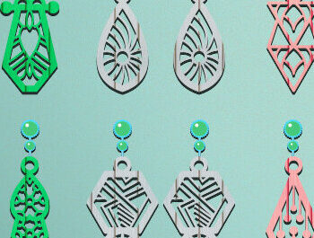 Intra απο ξύλο plywood 3mm-4mm πάχος - Σκουλαρίκια Laser cut Δίασταση 3x3 cm INTRAFABR-67846953 - Image 1