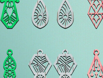 Intra απο ξύλο plywood 3mm-4mm πάχος - Σκουλαρίκια Laser cut Δίασταση 3x3 cm INTRAFABR-67846953 - Image 2