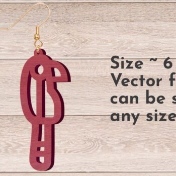 Intra απο ξύλο plywood 3mm-4mm πάχος - Σκουλαρίκια Laser Cutting Files, Summer  Δίασταση 3x3 cm INTRAFABR-70136686 - Image 2