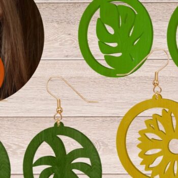 Intra απο ξύλο plywood 3mm-4mm πάχος - Σκουλαρίκια Laser Cutting Files, Summer  Δίασταση 3x3 cm INTRAFABR-69653894 - Image 3