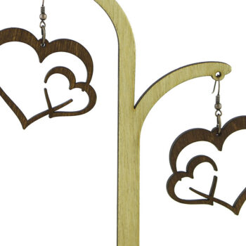 Intra απο ξύλο plywood 3mm-4mm πάχος - Σκουλαρίκια Laser File.10 Σχέδια και βάση Δίασταση 9x13 cm INTRAFABR-113676658 - Image 2