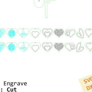 Intra απο ξύλο plywood 3mm-4mm πάχος - Σκουλαρίκια Laser File.10 Σχέδια και βάση Δίασταση 9x13 cm INTRAFABR-113676658 - Image 8