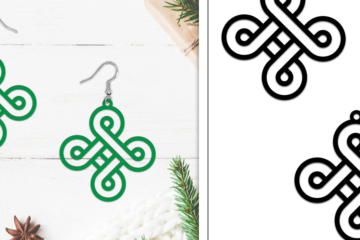 Intra απο ξύλο plywood 3mm-4mm πάχος - Σκουλαρίκια Lasercut | Σκουλαρίκια  Δίασταση 3x3 cm INTRAFABR-107884510