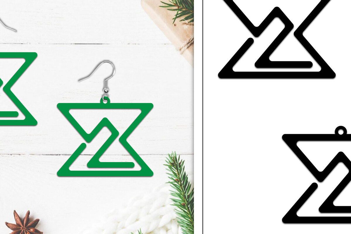 Intra απο ξύλο plywood 3mm-4mm πάχος - Σκουλαρίκια Lasercut | Σκουλαρίκια  Δίασταση 3x3 cm INTRAFABR-107884621