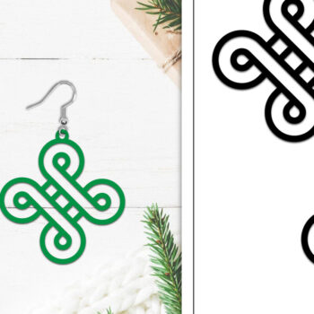 Intra απο ξύλο plywood 3mm-4mm πάχος - Σκουλαρίκια Lasercut | Σκουλαρίκια Δίασταση 3x3 cm INTRAFABR-107884708 - Image 1