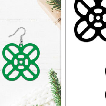 Intra απο ξύλο plywood 3mm-4mm πάχος - Σκουλαρίκια Lasercut | Σκουλαρίκια Δίασταση 3x3 cm INTRAFABR-107884784 - Image 1