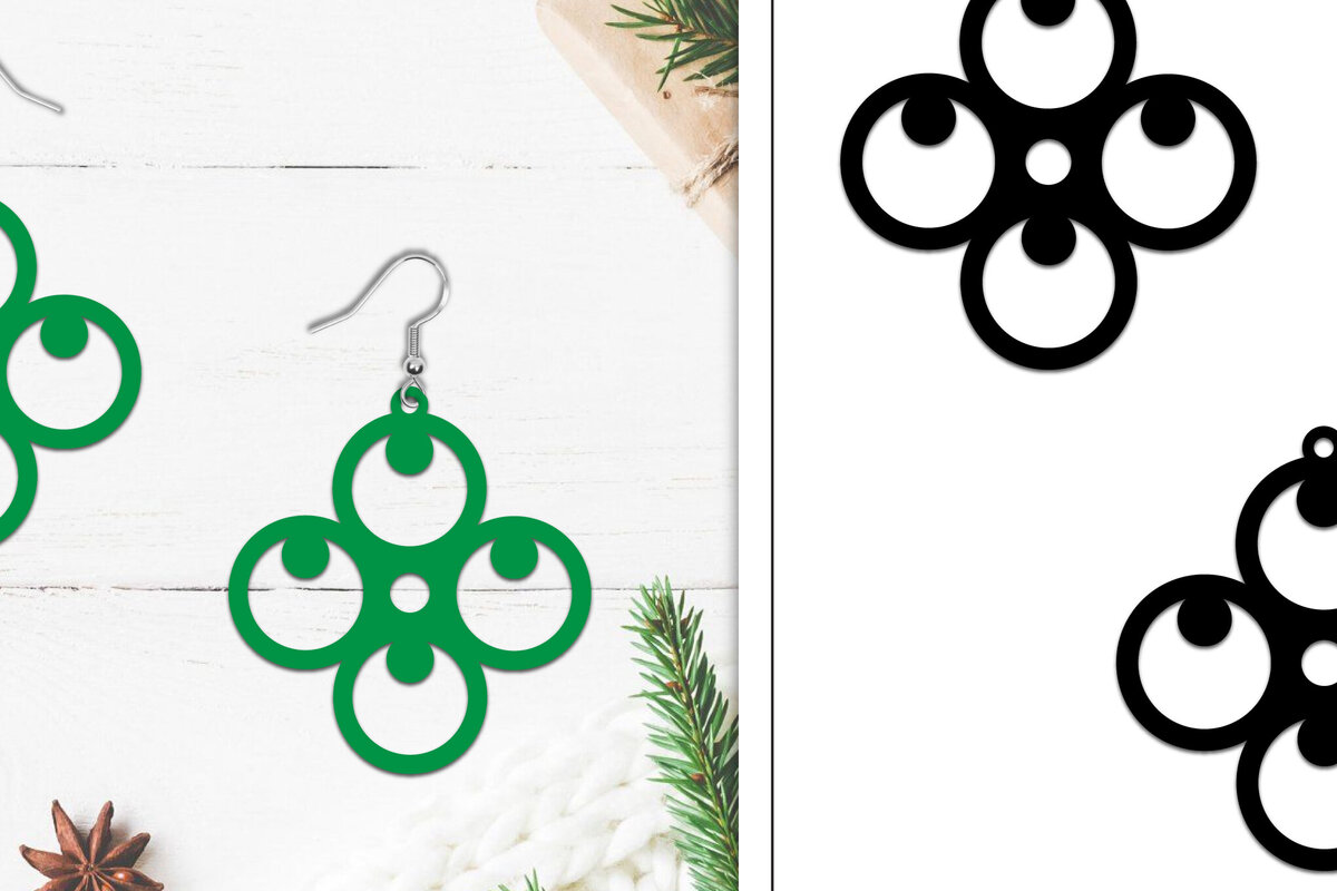 Intra απο ξύλο plywood 3mm-4mm πάχος - Σκουλαρίκια Lasercut | Σκουλαρίκια  Δίασταση 3x3 cm INTRAFABR-107883984