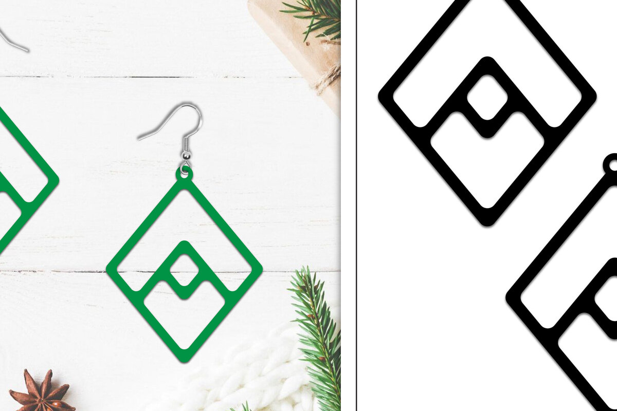 Intra απο ξύλο plywood 3mm-4mm πάχος - Σκουλαρίκια Lasercut | Σκουλαρίκια  Δίασταση 3x3 cm INTRAFABR-107884086