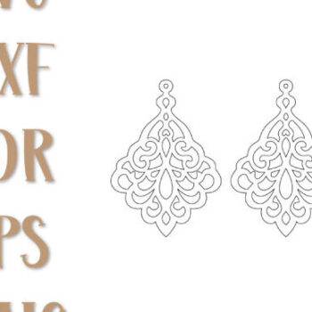 Intra απο ξύλο plywood 3mm-4mm πάχος - Σκουλαρίκια  Cricut, Laser Cut Earrings Δίασταση 3x3 cm INTRAFABR-98593889 - Image 2