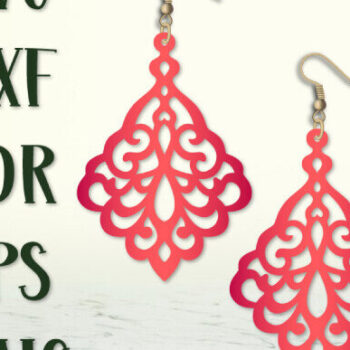 Intra απο ξύλο plywood 3mm-4mm πάχος - Σκουλαρίκια  Cricut, Laser Cut Earrings Δίασταση 3x3 cm INTRAFABR-98593889 - Image 4