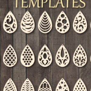 Intra απο ξύλο plywood 3mm-4mm πάχος - Earrings , Earrings Drop Templates Δίασταση 3x3 cm INTRAFABR-34217611