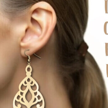 Intra απο ξύλο plywood 3mm-4mm πάχος - Σκουλαρίκια  , Σκουλαρίκια με  Δίασταση 3x3 cm INTRAFABR-98593701 - Image 3