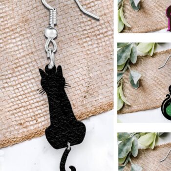 Intra απο ξύλο plywood 3mm-4mm πάχος - Σκουλαρίκια . Σκουλαρίκια αποκριών Δίασταση 3x3 cm INTRAFABR-102999680 - Image 1