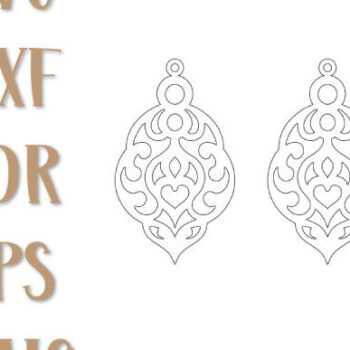 Intra απο ξύλο plywood 3mm-4mm πάχος - Σκουλαρίκια , Jewelry Laser Cut Leather Δίασταση 3x3 cm INTRAFABR-100544156 - Image 2