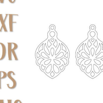 Intra απο ξύλο plywood 3mm-4mm πάχος - Σκουλαρίκια , Σκουλαρίκια με . Δίασταση 3x3 cm INTRAFABR-98344544 - Image 2