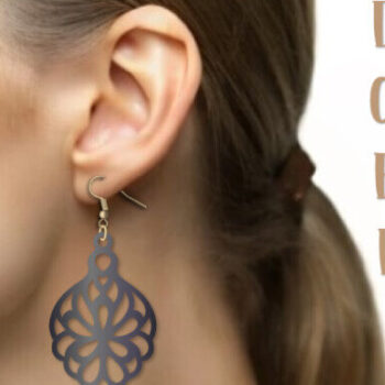 Intra απο ξύλο plywood 3mm-4mm πάχος - Σκουλαρίκια , Σκουλαρίκια με . Δίασταση 3x3 cm INTRAFABR-98344544 - Image 3